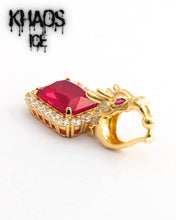 Cargar imagen en el visor de la galería, Dragón zirconia cúbica acabado en oro 18k