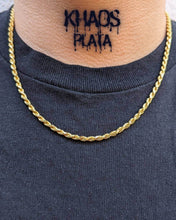 Cargar imagen en el visor de la galería, Cadena turbillon 3.3 mm/50 cm acabado en oro 18k