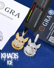 Cargar imagen en el visor de la galería, Colgante bulldog francés moissanita