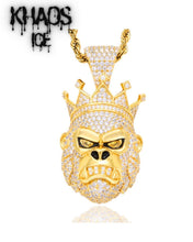 Cargar imagen en el visor de la galería, Colgante gorila rey moissanita.