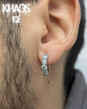 Cargar imagen en el visor de la galería, Aro argollas moissanita 12 mm par