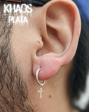 Cargar imagen en el visor de la galería, Aros argolla cruz par