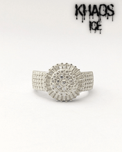 Cargar imagen en el visor de la galería, Anillo redondo baguette moissanita
