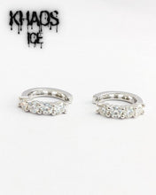 Cargar imagen en el visor de la galería, Aro argollas moissanita 12 mm par