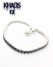 Cargar imagen en el visor de la galería, Pulsera Tennis zirconia cubica azul 3 MM