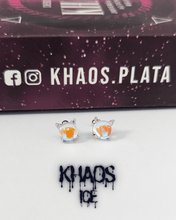 Cargar imagen en el visor de la galería, Aros demonio zirconia cubica par