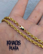 Cargar imagen en el visor de la galería, Cadena turbillon 3.3 mm/50 cm acabado en oro 18k