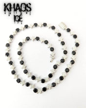 Cargar imagen en el visor de la galería, Zirconia cubica estrellas blanco y negro 8 MM