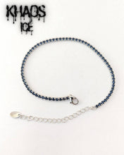 Cargar imagen en el visor de la galería, Pulsera tennis zirconia cubica azul 2 mm