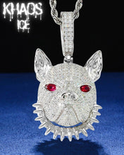 Cargar imagen en el visor de la galería, Colgante bulldog francés moissanita