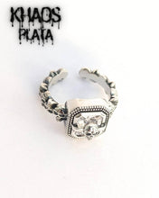 Cargar imagen en el visor de la galería, Anillo calavera ajustable 4
