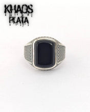 Cargar imagen en el visor de la galería, Anillo onix ajustable