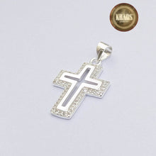 Cargar imagen en el visor de la galería, Colgante cruz 3 zirconia cubica