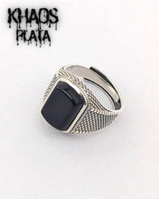 Cargar imagen en el visor de la galería, Anillo onix ajustable