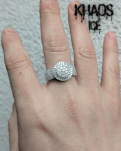 Cargar imagen en el visor de la galería, Anillo redondo baguette moissanita