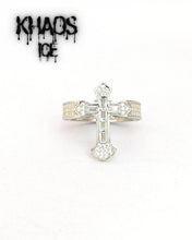Cargar imagen en el visor de la galería, Anillo cruz 2 zirconia cúbica