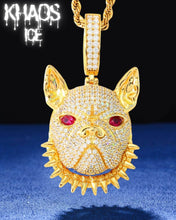 Cargar imagen en el visor de la galería, Colgante bulldog francés moissanita