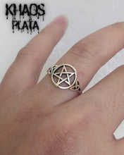 Cargar imagen en el visor de la galería, Anillo estrella y triqueta