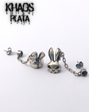 Cargar imagen en el visor de la galería, Aro conejo colgante par