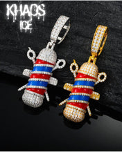 Cargar imagen en el visor de la galería, Colgante barbero zirconia cubica