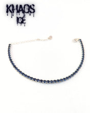 Cargar imagen en el visor de la galería, Pulsera Tennis zirconia cubica azul 3 MM