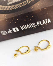 Cargar imagen en el visor de la galería, Serpiente 2 Par Acabado en Oro 18k