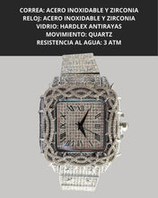 Cargar imagen en el visor de la galería, Reloj cuadrado espinas zirconia cubica