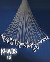 Cargar imagen en el visor de la galería, Letra moissanita con cadena 45 cm-50 cm