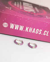 Cargar imagen en el visor de la galería, Aros argolla fosforescente 9 MM par