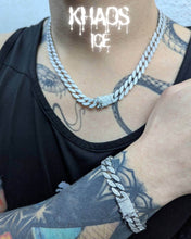 Cargar imagen en el visor de la galería, Cadena cubana 10 mm zirconia cubica