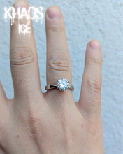 Cargar imagen en el visor de la galería, Anillo lujo moissanita ajustable