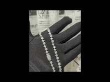 Cargar y reproducir el video en el visor de la galería, Cadena zirconia cubica estrellas 6 MM