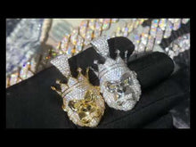 Cargar y reproducir el video en el visor de la galería, Colgante gorila rey moissanita.