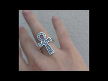 Cargar y reproducir el video en el visor de la galería, Anillo ankh ajustable