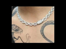 Cargar y reproducir el video en el visor de la galería, Cadena Gu-cci zirconia cubica 10 MM