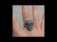 Cargar y reproducir el video en el visor de la galería, Anillo calavera ajustable 2
