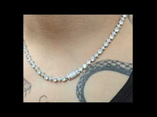 Cargar y reproducir el video en el visor de la galería, Cadena zirconia cubica estrellas 6 MM
