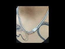 Cargar y reproducir el video en el visor de la galería, Cadena cubana 10 mm zirconia cubica 2