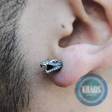 Cargar imagen en el visor de la galería, Aro cabeza serpiente par