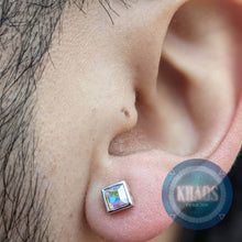 Cargar imagen en el visor de la galería, Cuadrado con Marco Color Aurora Boreal Par