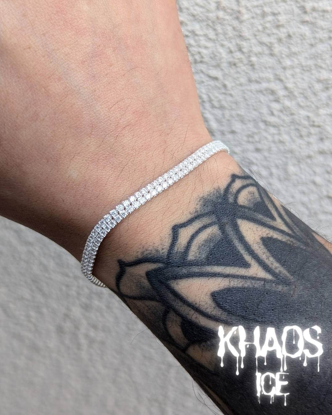 Pulsera tennis doble 19.5 CM/3.8 MM