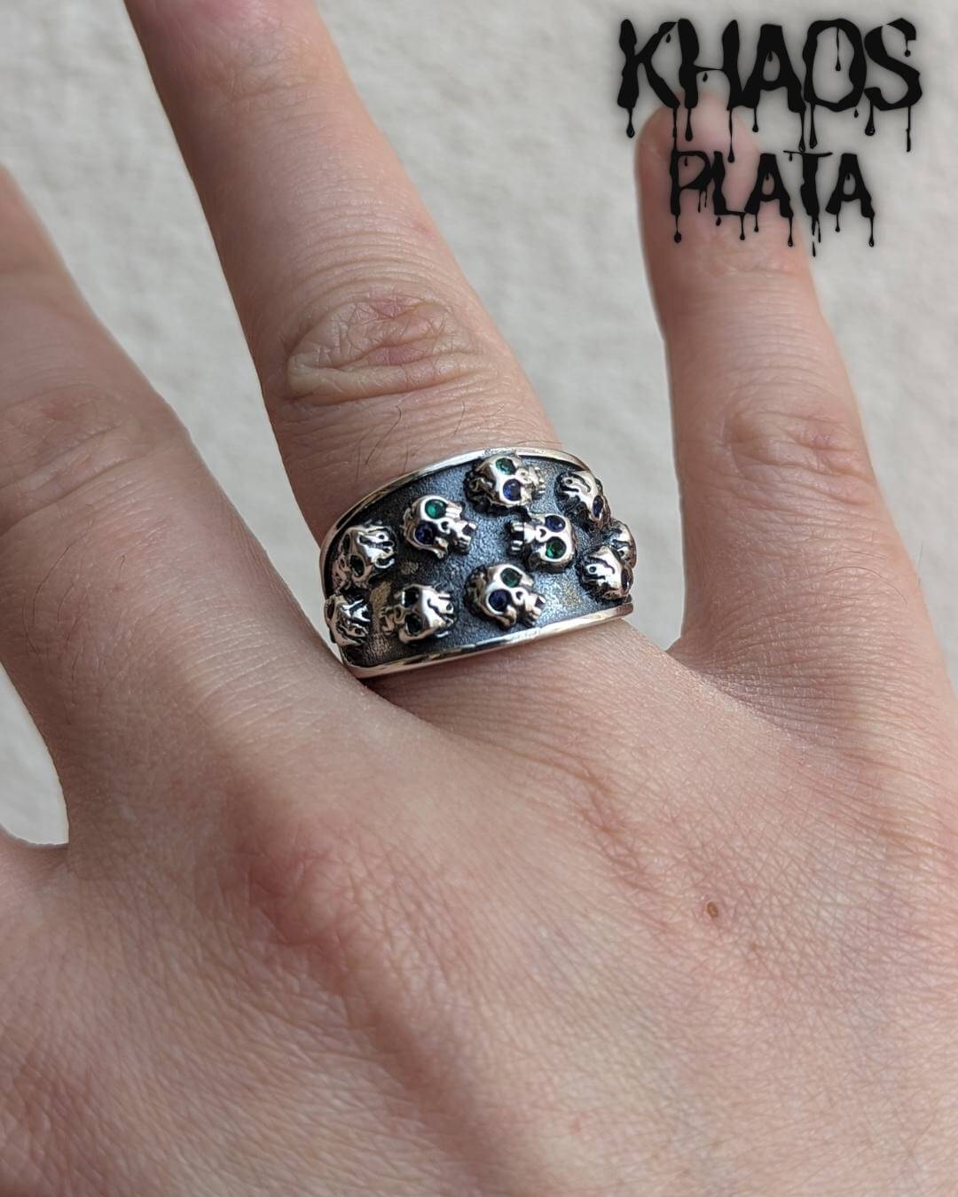Anillo calavera ajustable 5