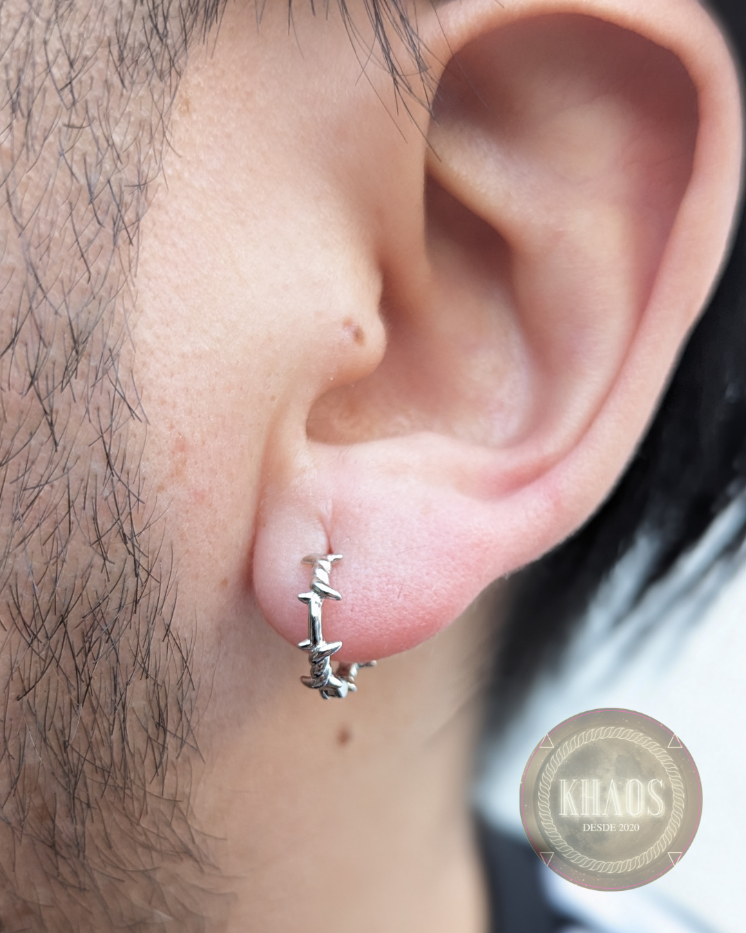 Aros argolla espinas par