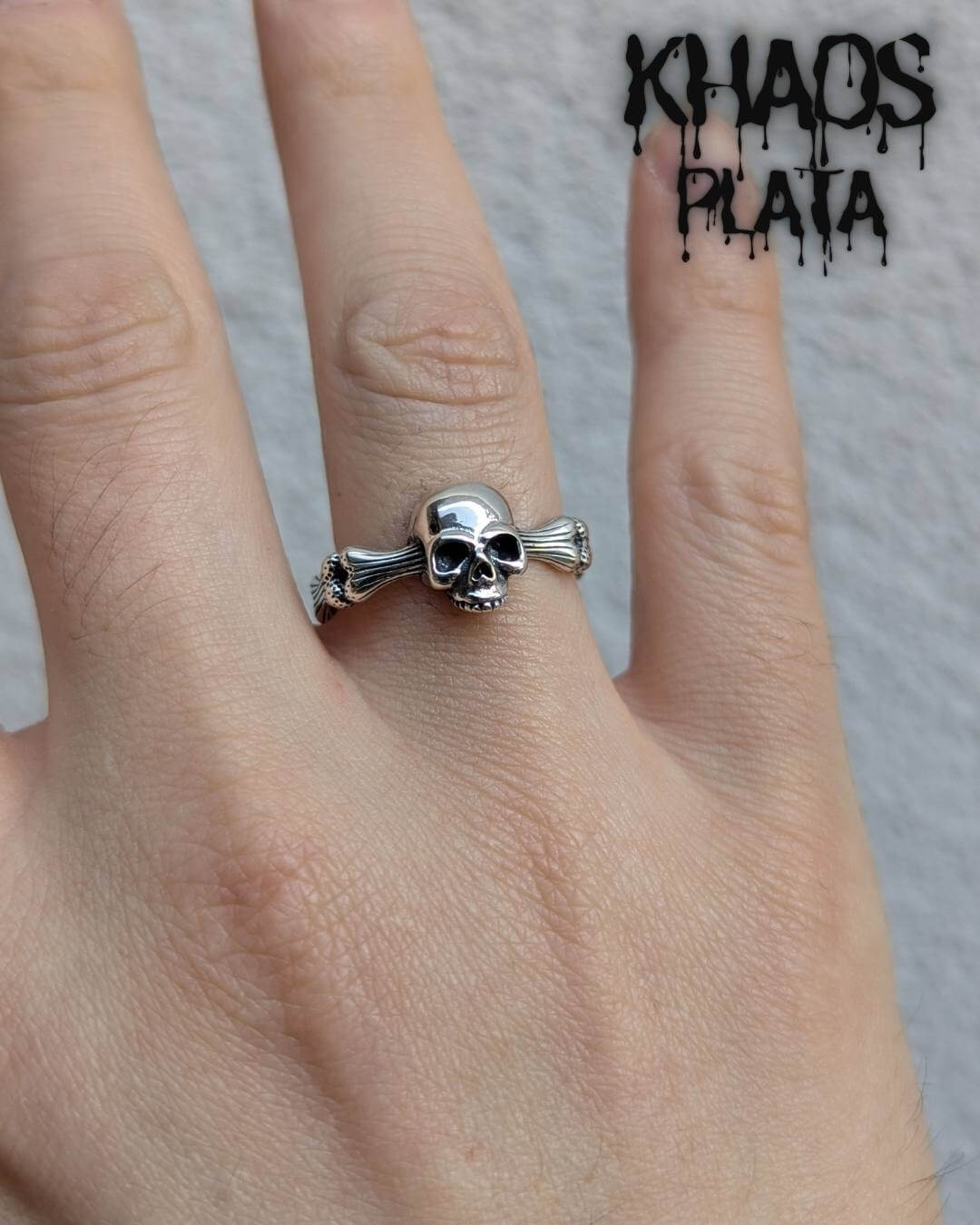 Anillo calavera ajustable 7