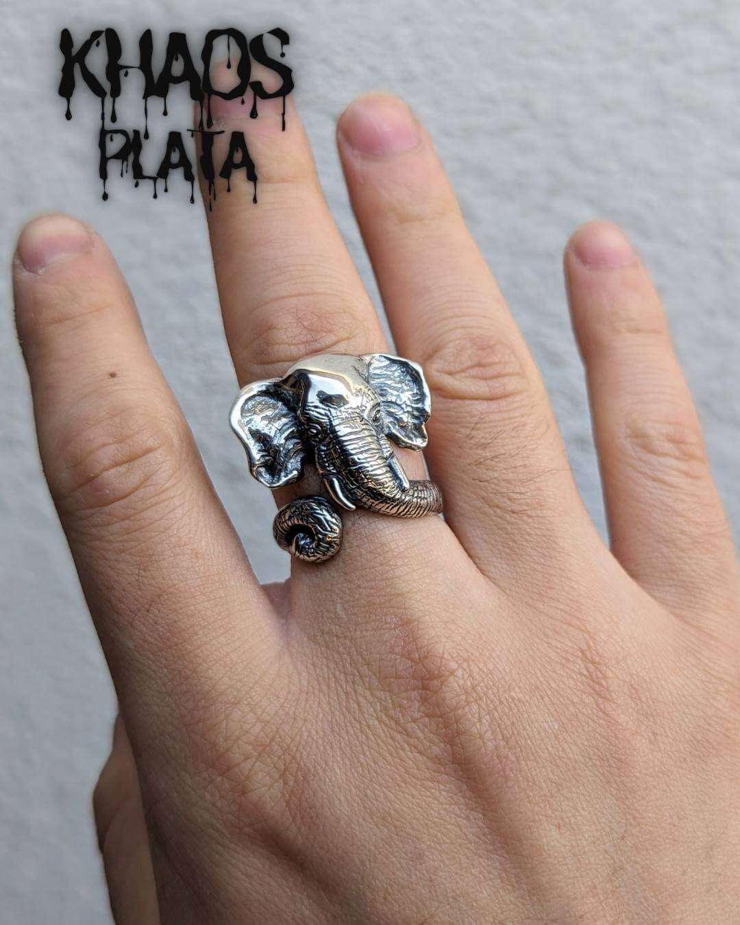 Anillo elefante ajustable