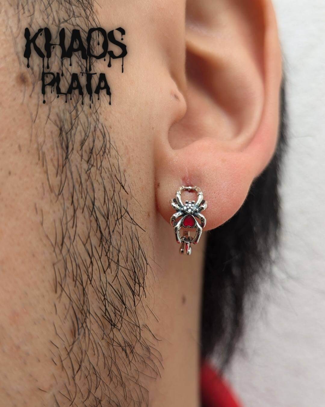 Aros argolla araña par