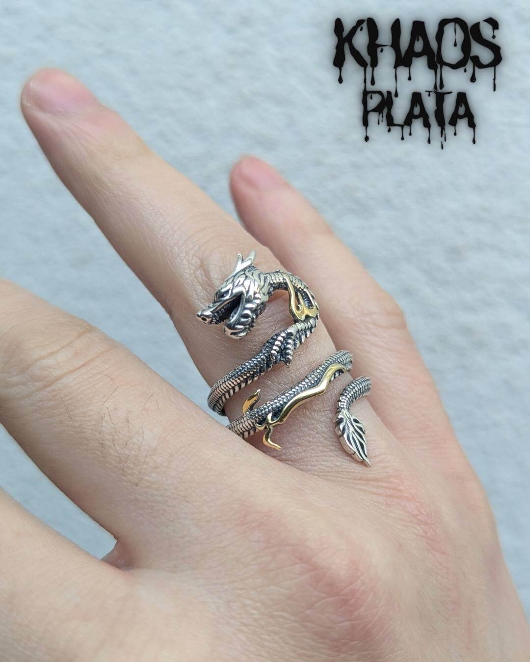 Anillo dragón ajustable 3