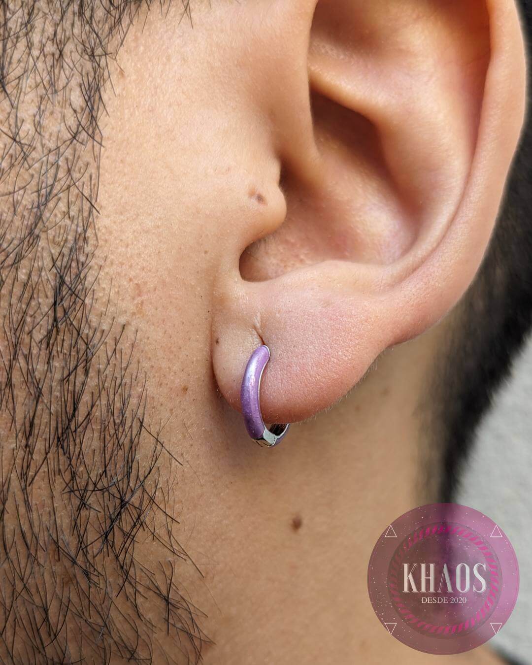 Aros argolla fosforescente 9 MM par