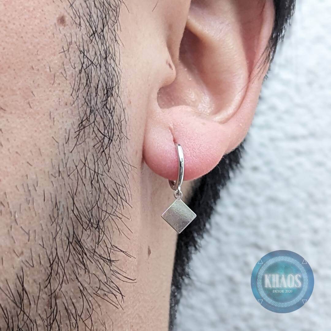 Aros argolla diamante par