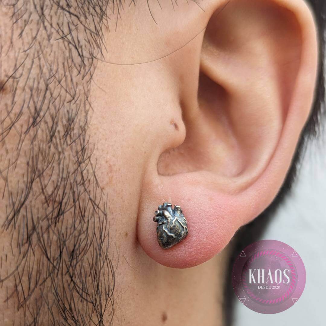 Aros corazón real par